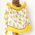 Solid Palm Leaves Print Scarf