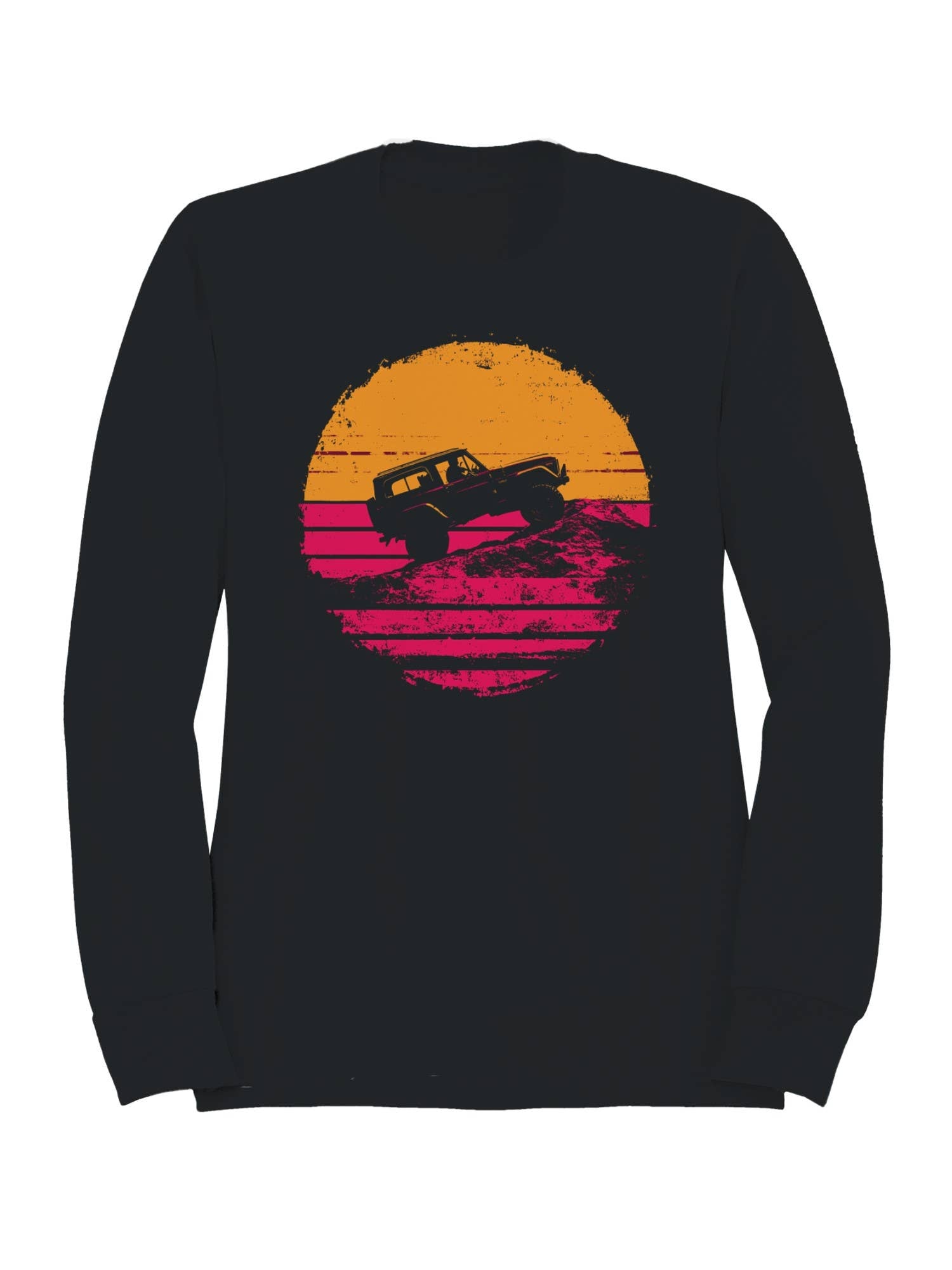 Retro Off-Road Adventure Design Men's Sweatshirt