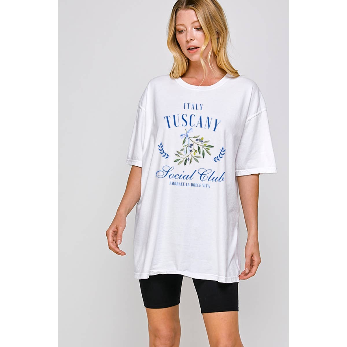 Tuscany Italy Vintage Graphic Oversized Tee
