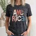 America, Lightening Bolt, Patch, USA, Star Pattern T-Shirt