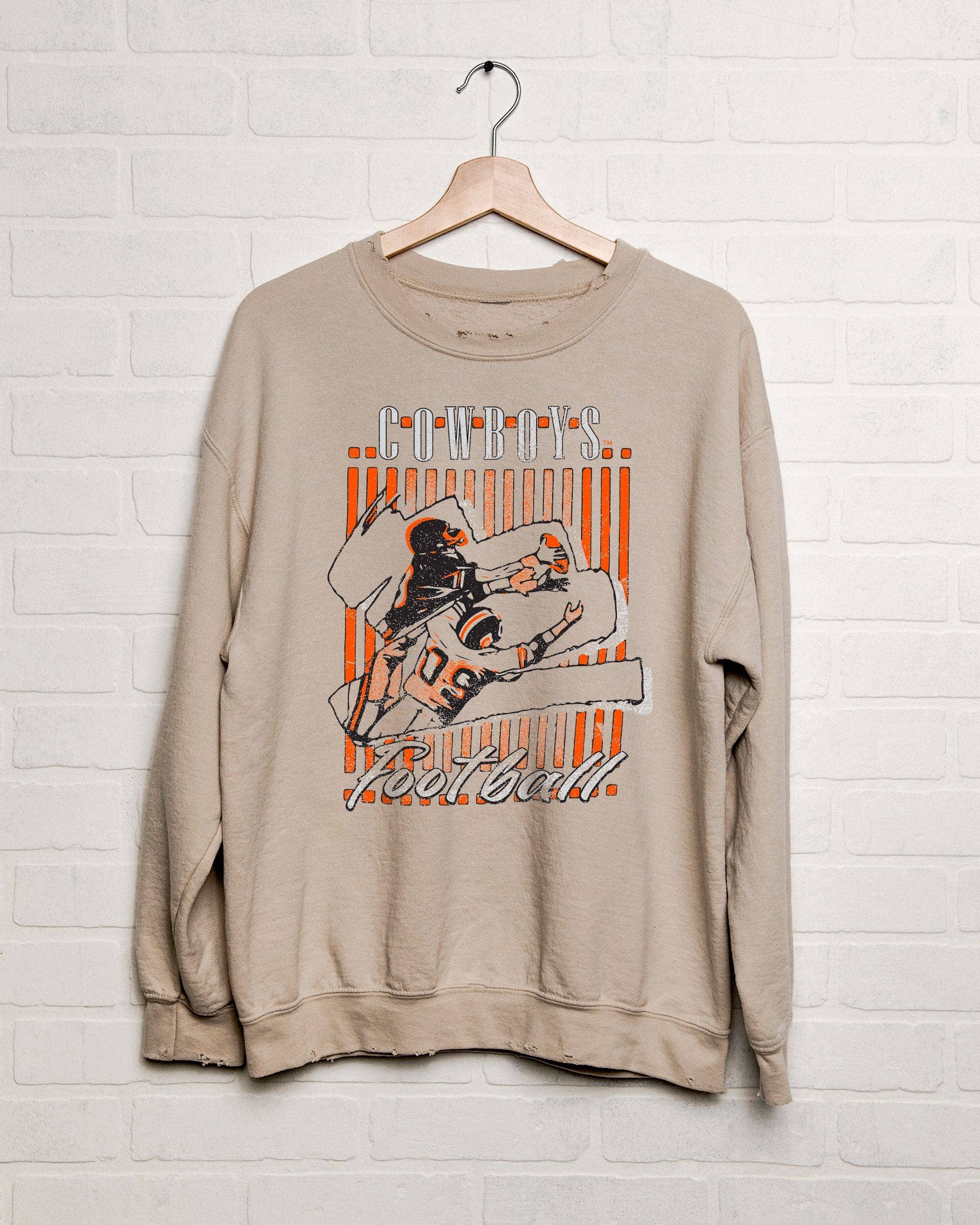 Osu Cowboys Beach Shade Sand Thrifted Sweatshirt