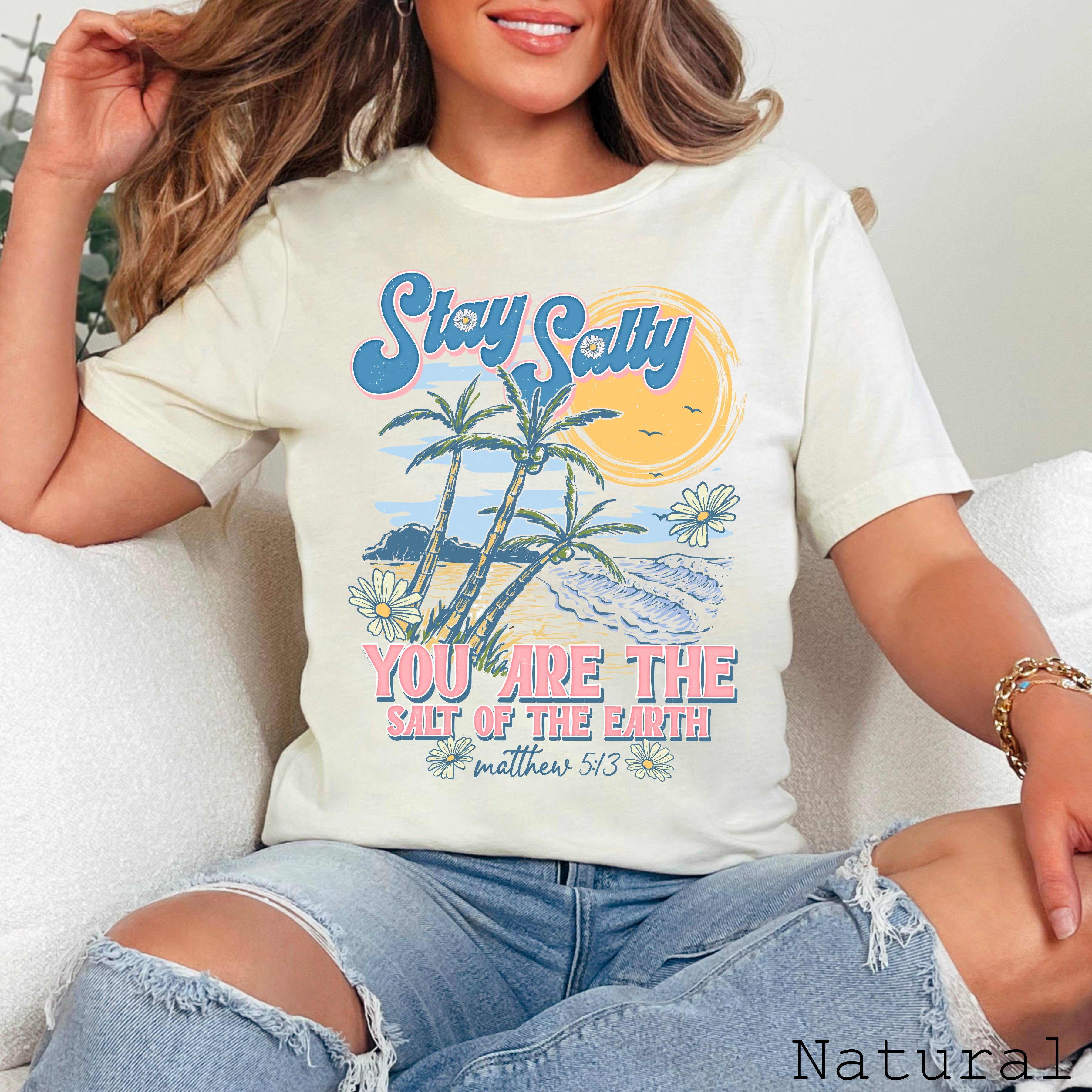 Stay Salty Christian Graphic Tee  | Bella Canvas