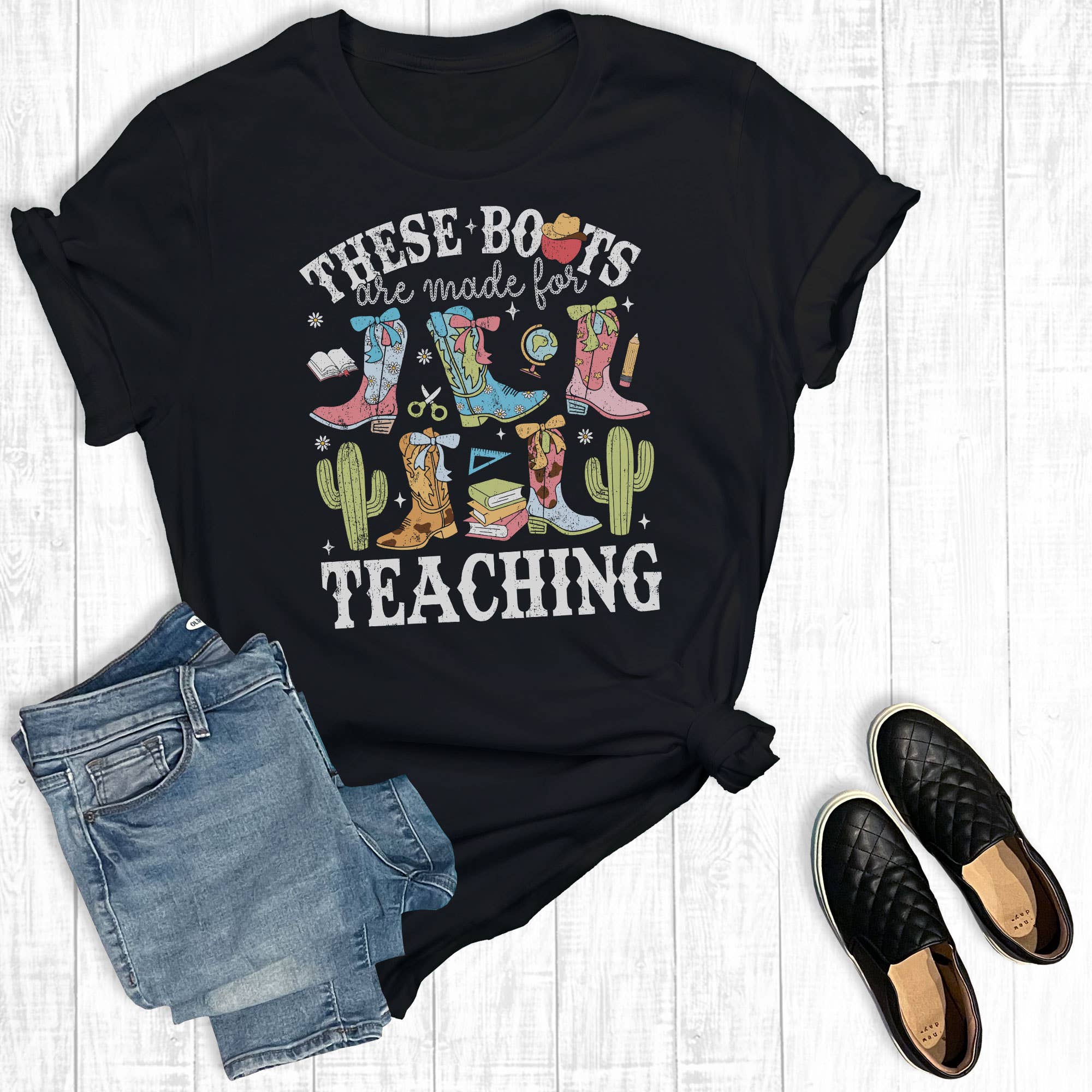 Western These Boots Are Made For Teaching Graphic Tee
