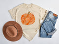 Boho Orange Flower Pumpkin Trendy Seasonal Fall Graphic Tee