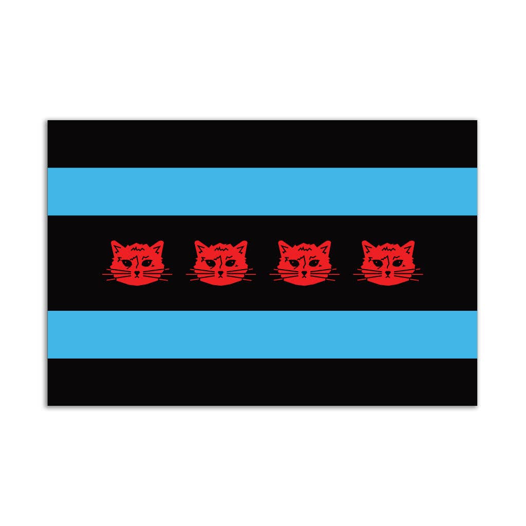 Chicago Flag Gary Sticker