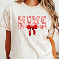 Red Floral Mama Coquette Bow Tee