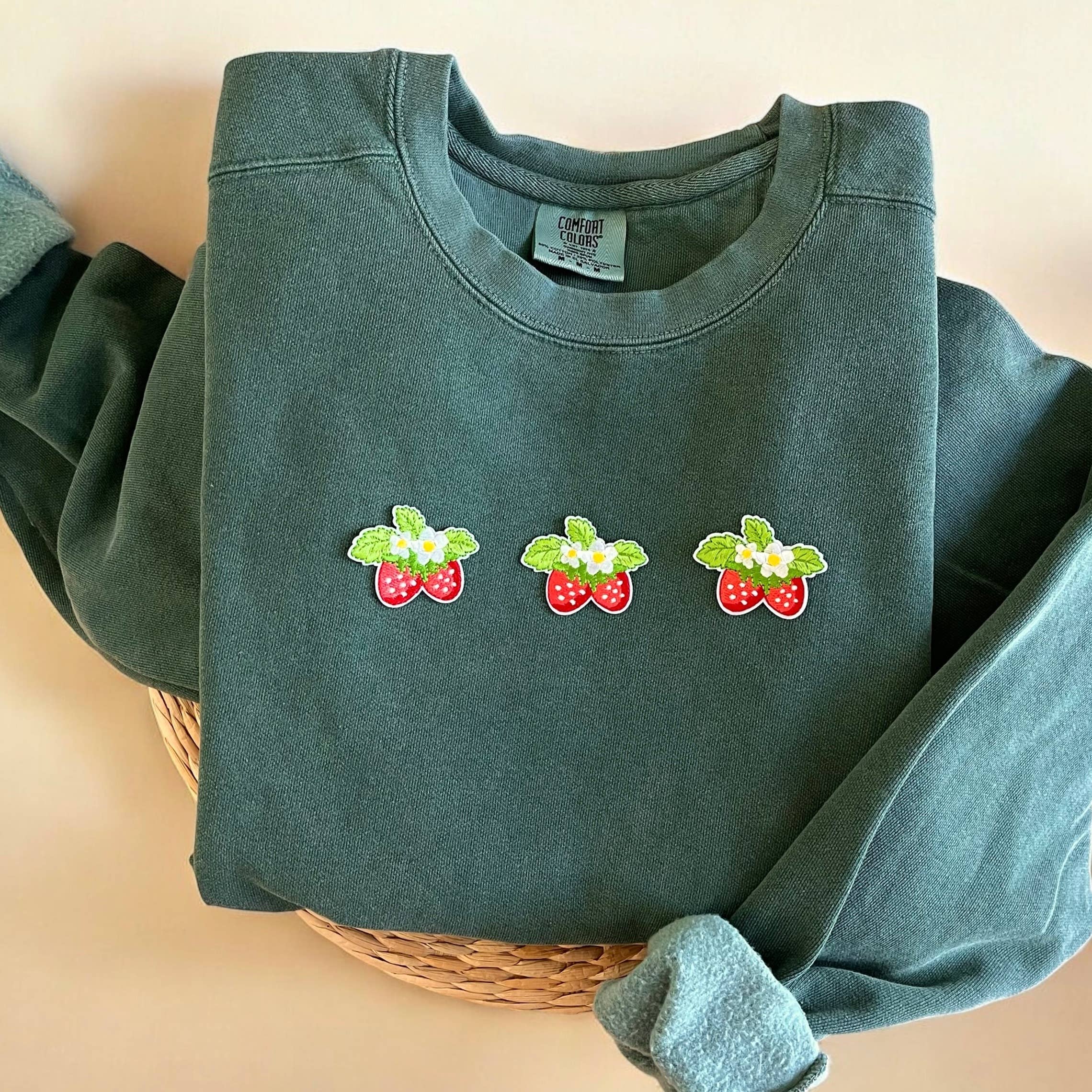 Comfort Colors® Strawberry Sweatshirt, Cottagecore Clothes