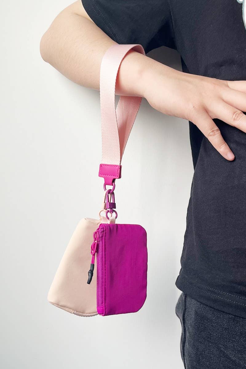 ,..SI-26443 Dual Pouch Wristlet Keychain Wallet