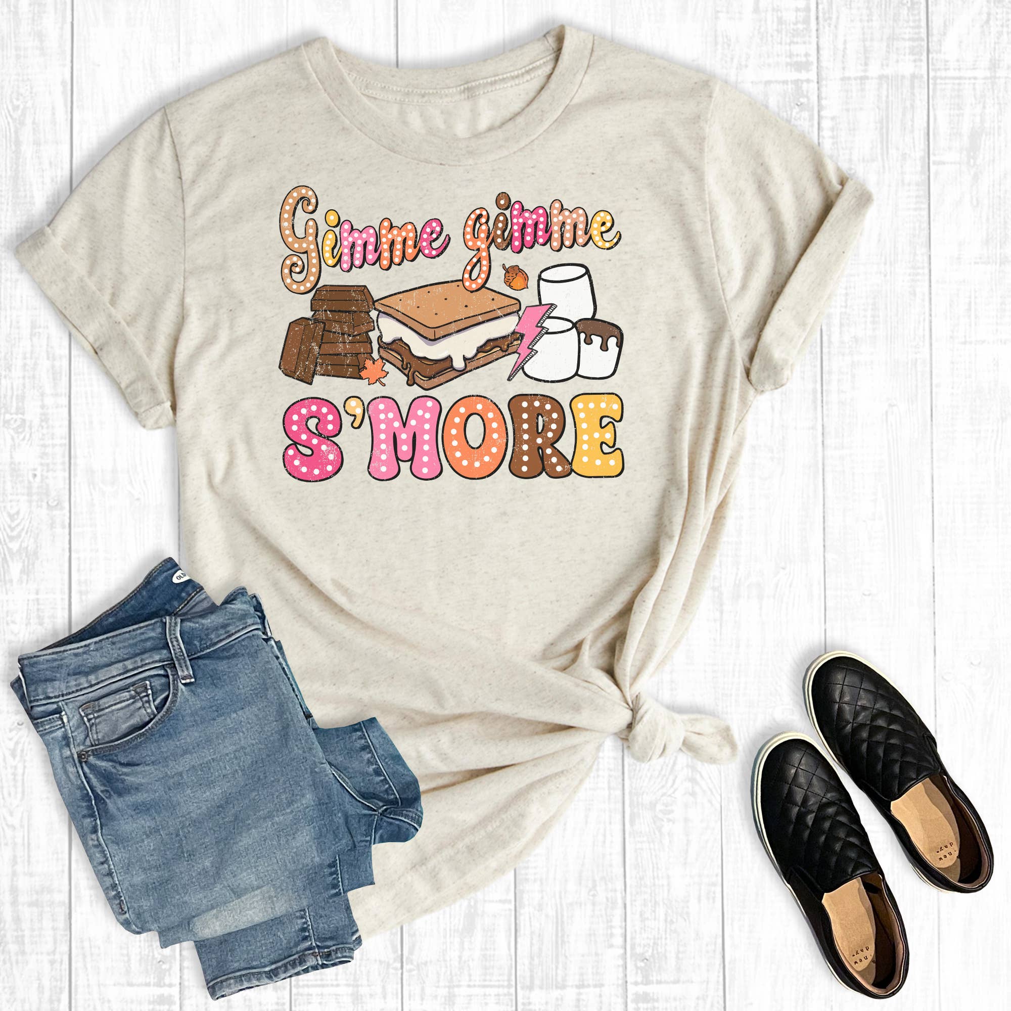 Summer Camping Camping Gimme S'more Graphic Tee