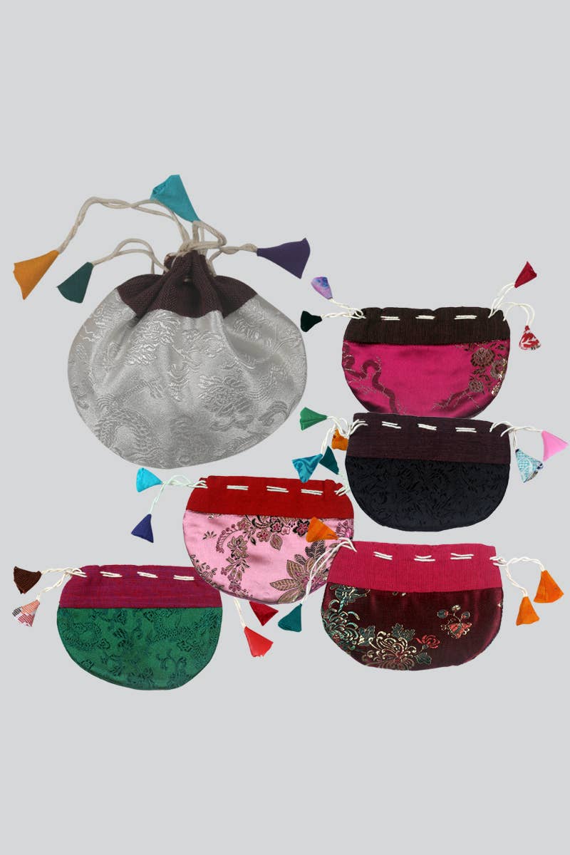 Silk-Cotton Blend Women's Accessory Pouch Pouch (TAL-01)