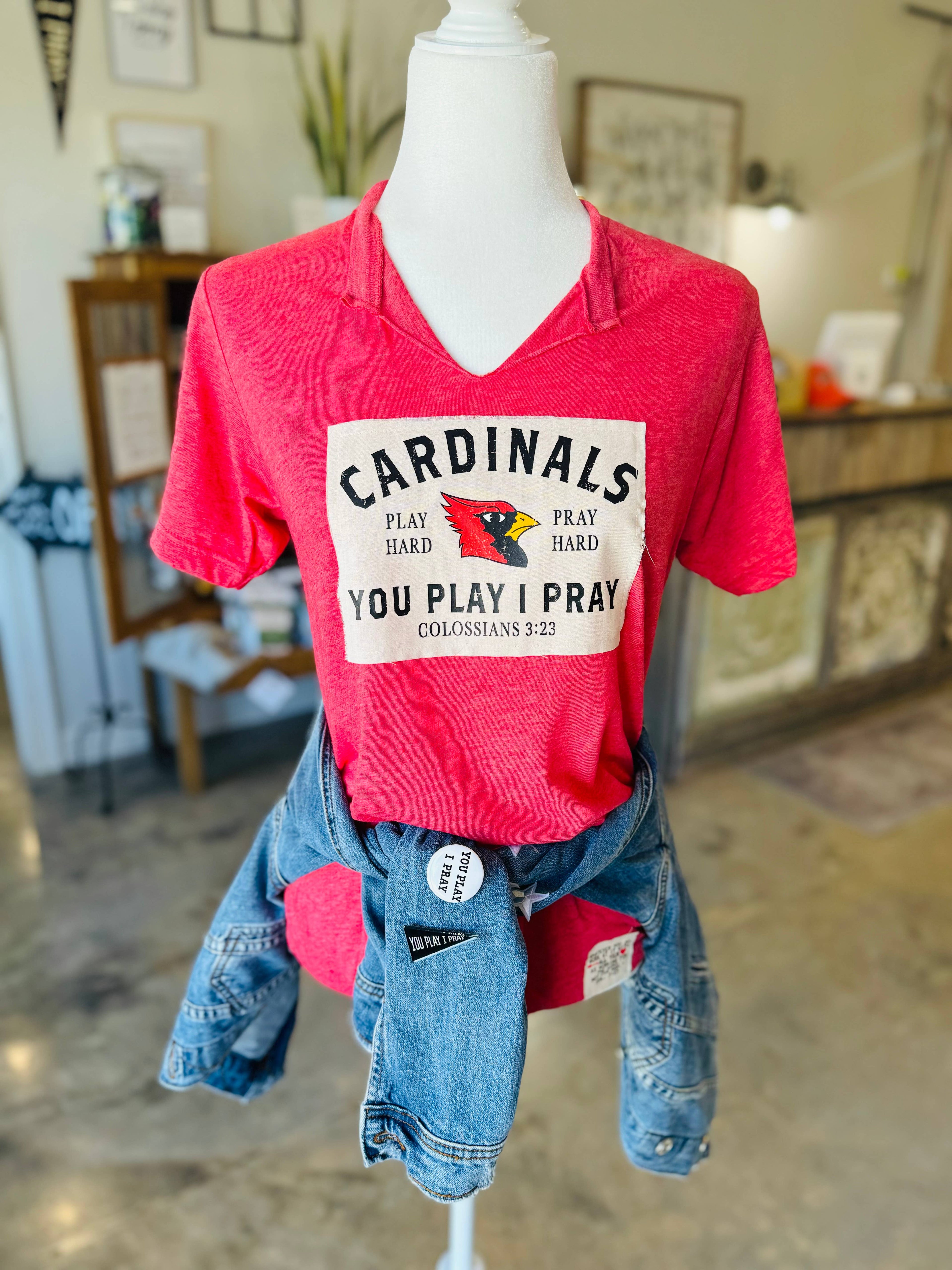 Custom Patch V-Neck | Gameday |  Graphic Tee