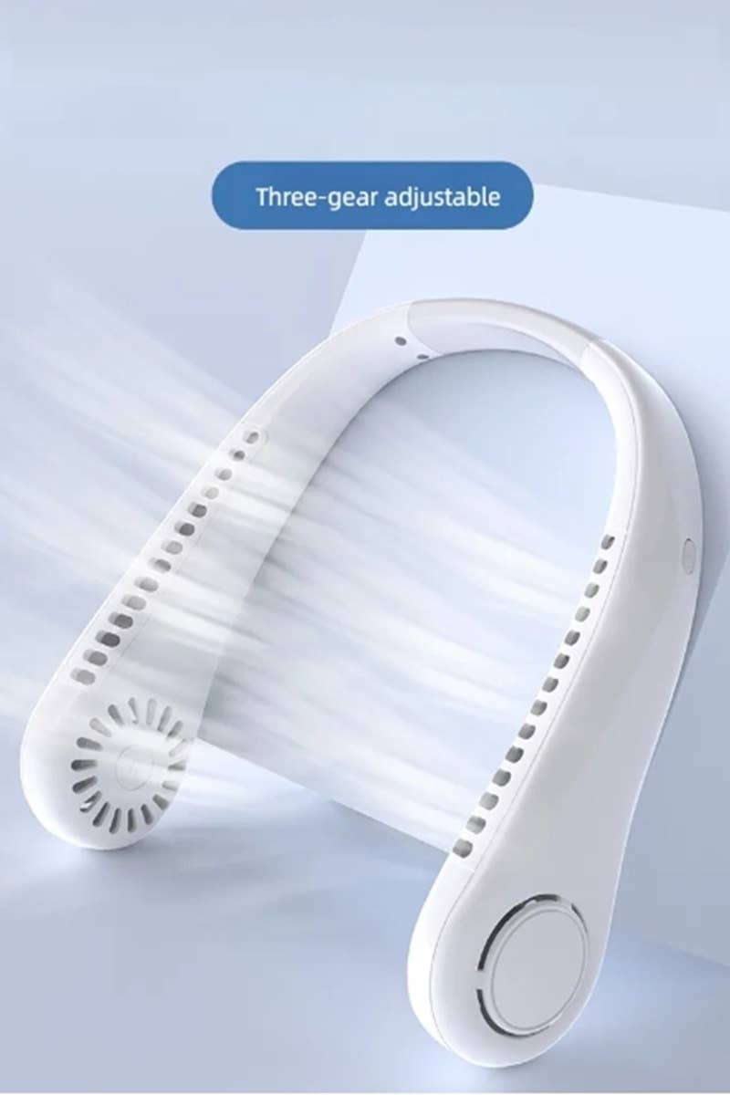 `.Portable Hands Free Bladeless Neck Fan