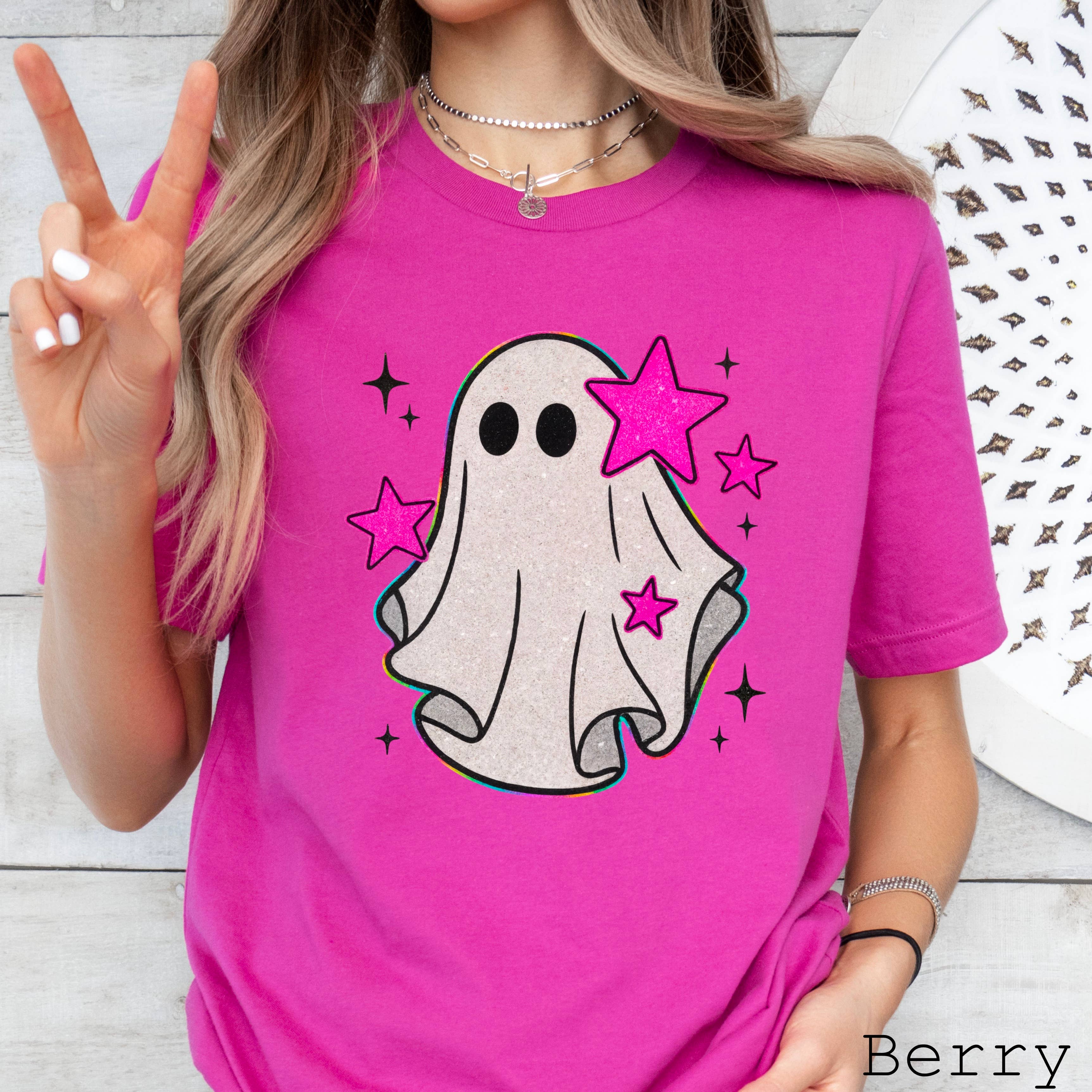 Preppy Ghost Halloween 2025 Graphic Tee  | Bella Canvas