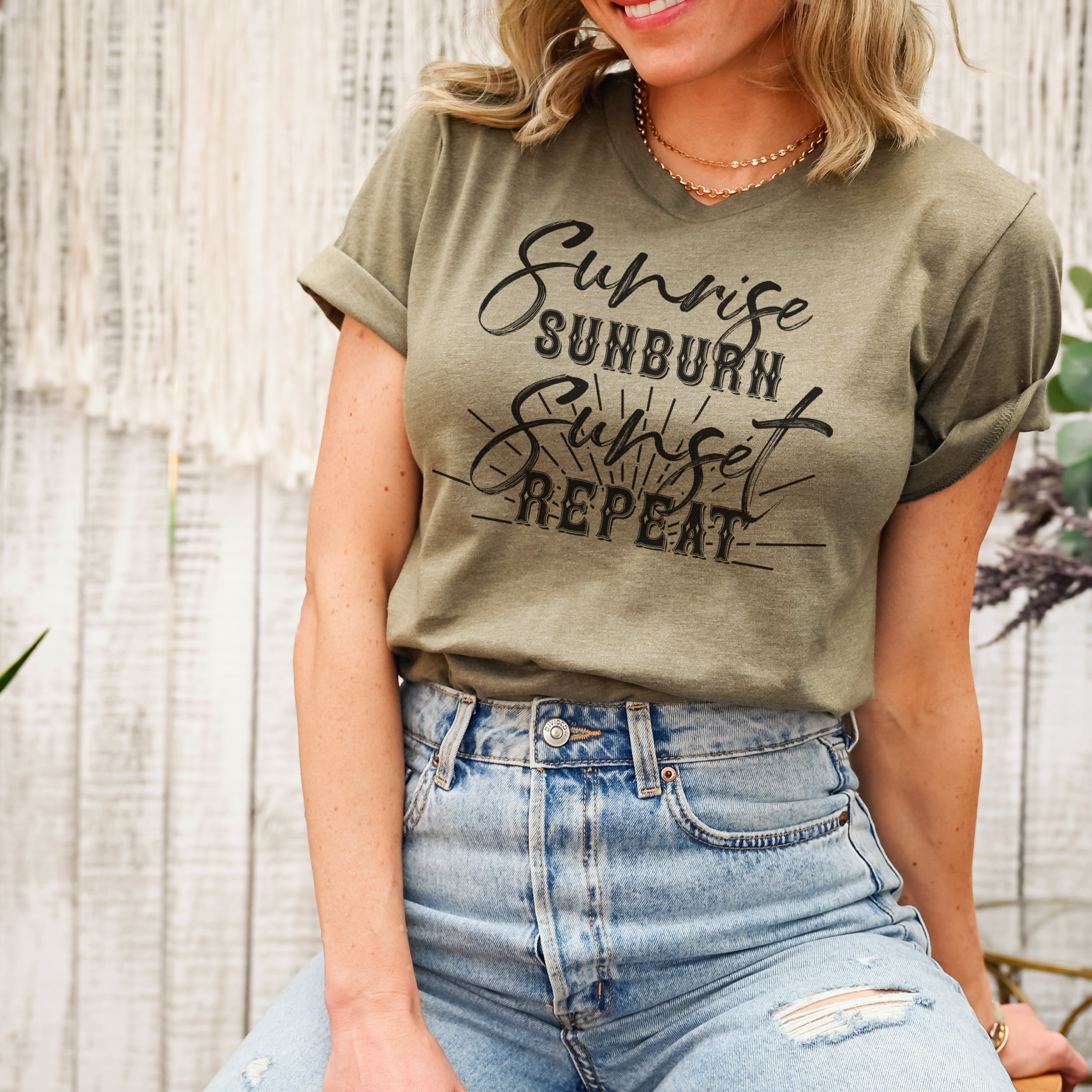 Sunrise Sunburn Sunset Repeat T-Shirt