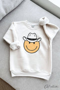 Cowboy Smiley Face Unisex Youth Graphic Sweatshirt