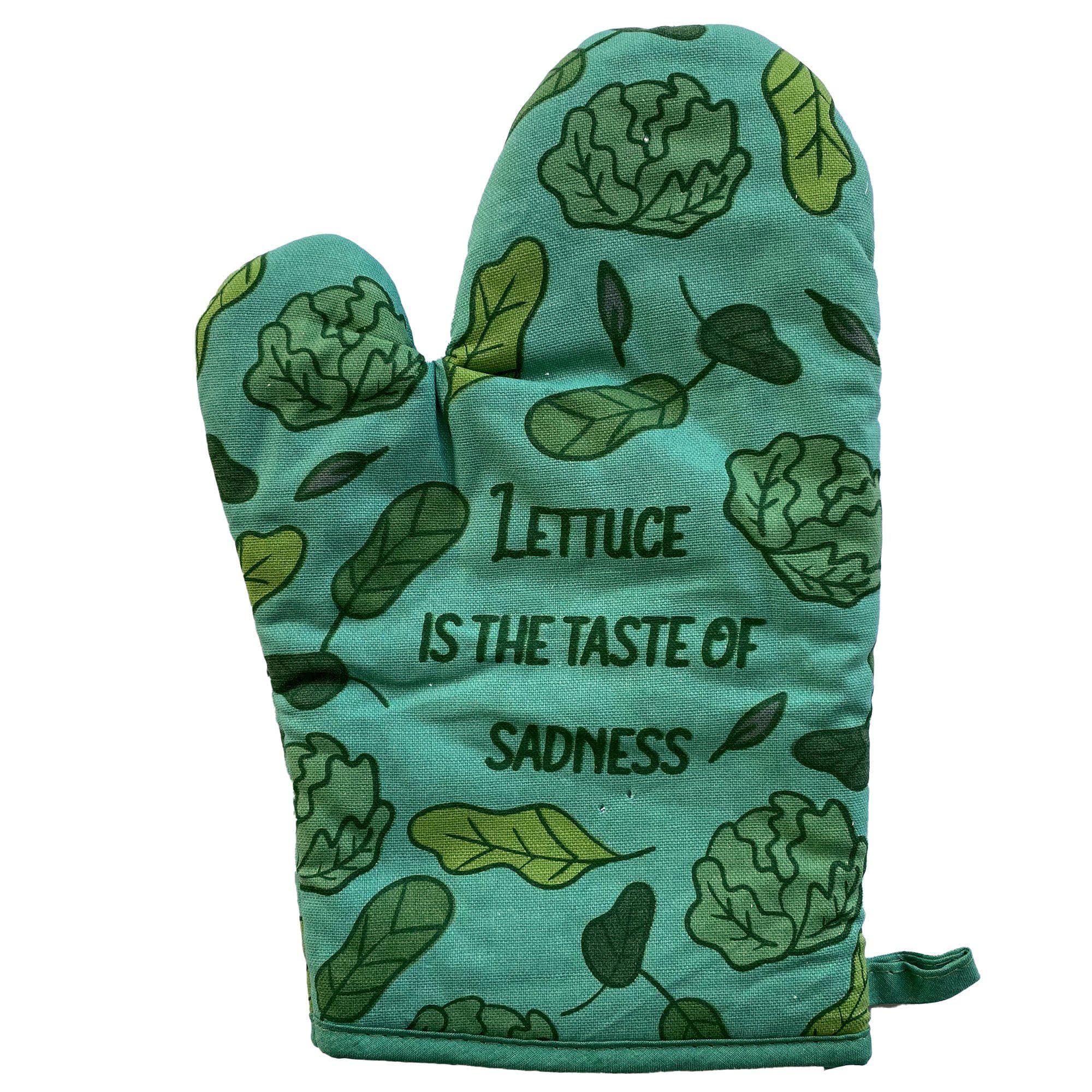 Lettuce Is the Taste of Sadness Oven Mitt Fun Pot Holder