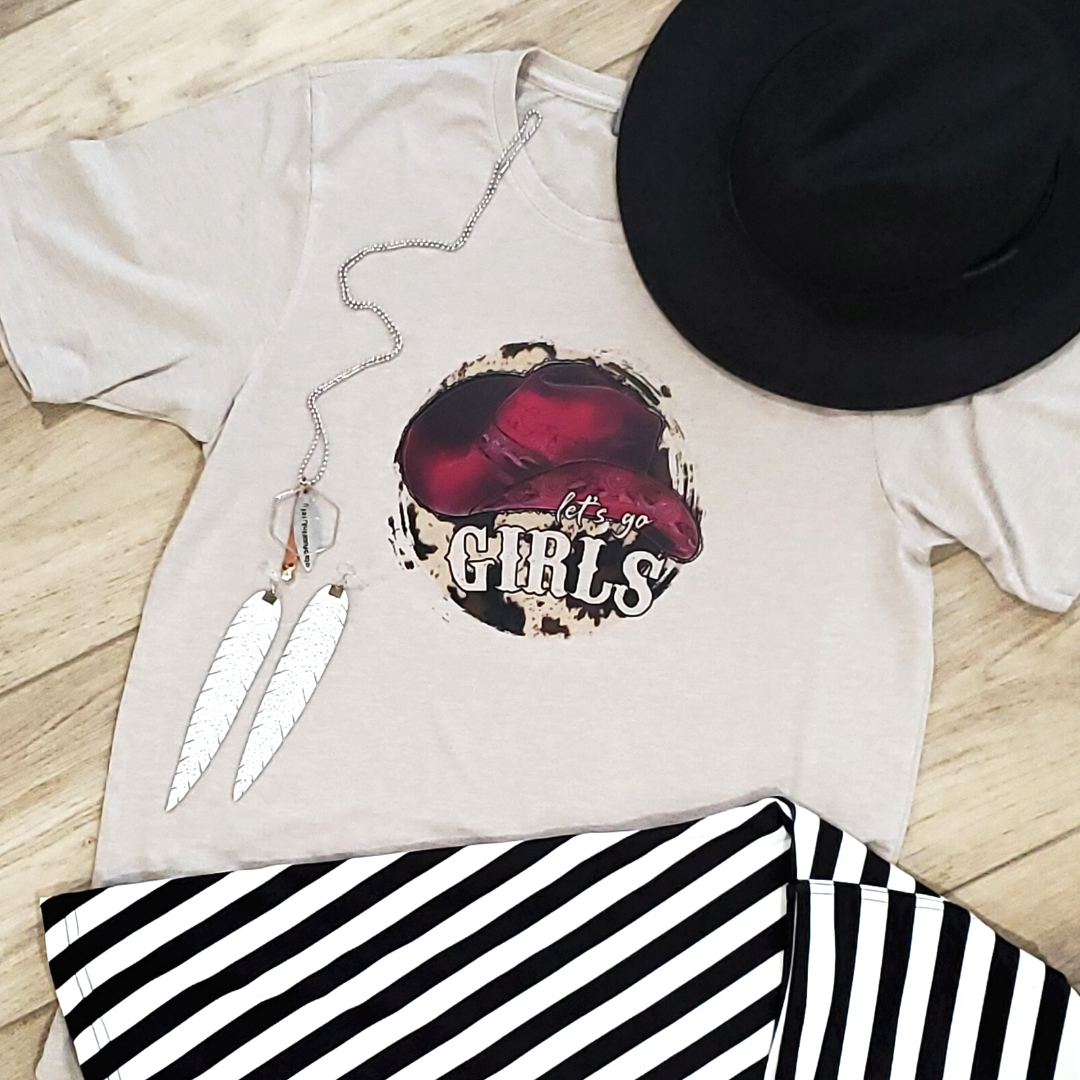 Let's Go Girls Cowboy Hat Graphic Tee