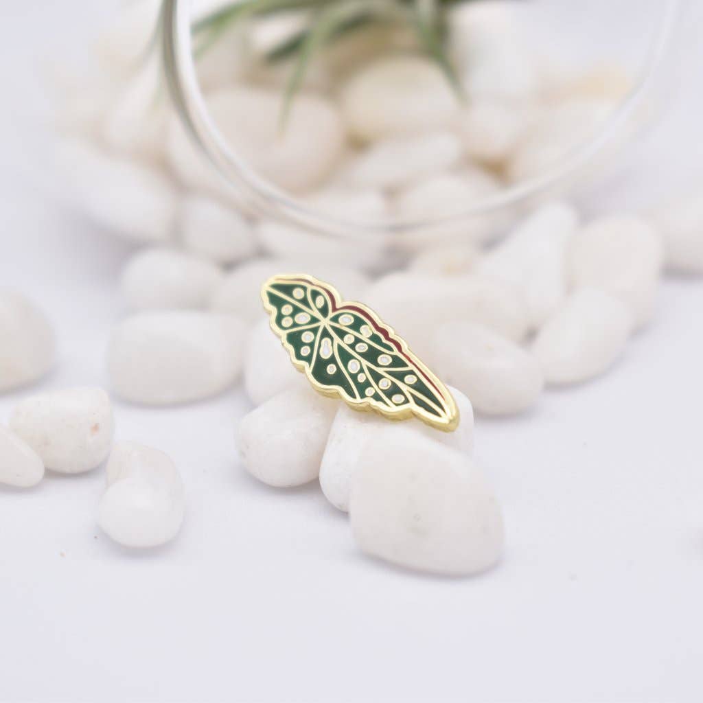 Begonia Plant Enamel Pin