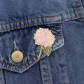 Hydrangea (Pink) Flower Enamel Pin | Wedding Lapel Pin