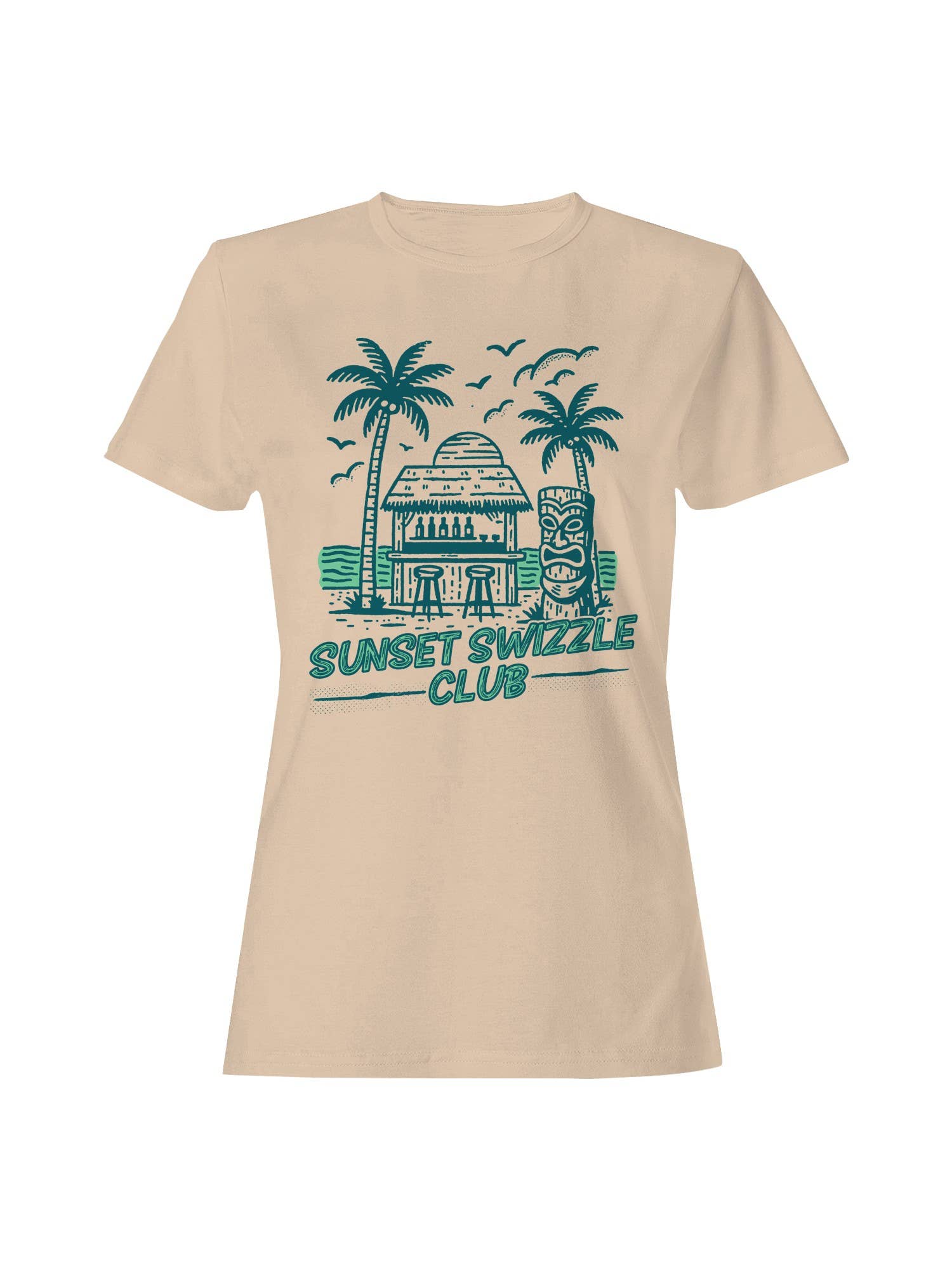 Tropical Sunset Swizzle Club Vibes Women's T-Shirt