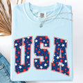 USA, Stars, Varsity America Patriotic Comfort Colors T-Shirt
