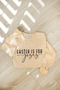 Easter Is For Jesus Mineral Washed Long Sleeve Graphic