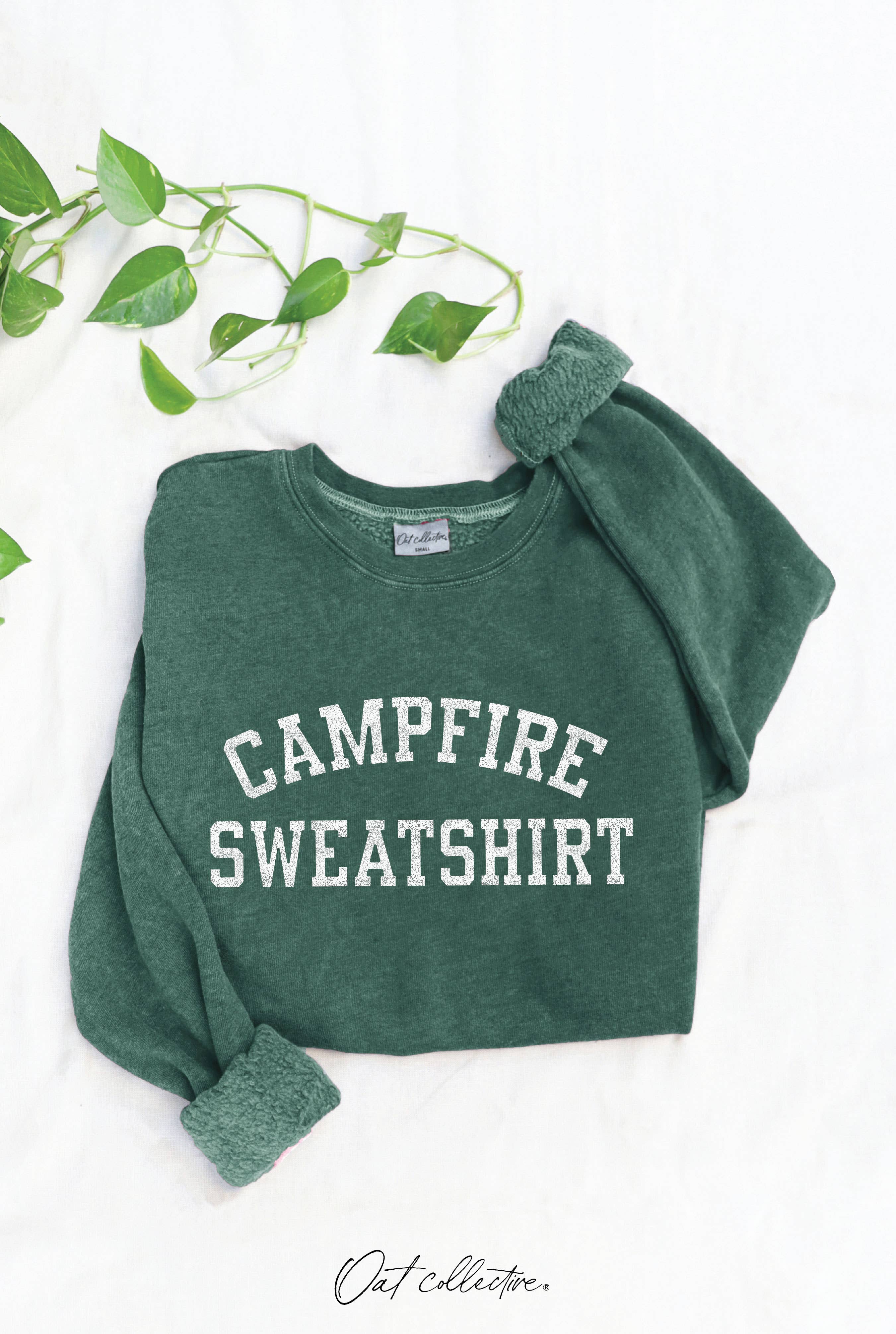 Campfire Sweatshirt Mineral Graphic Sweatshirt