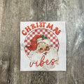 Christmas Vibes Vintage Santa On White Tee