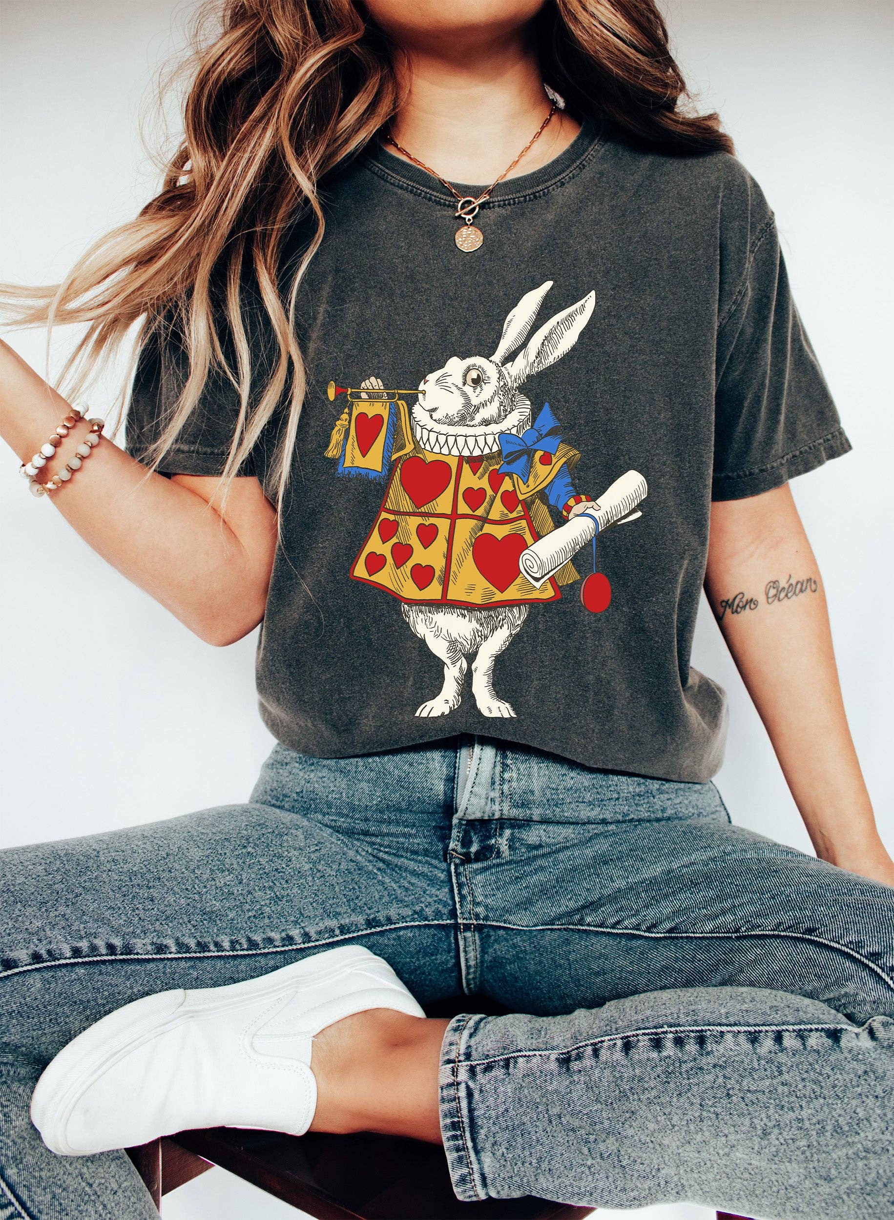 White Rabbit Fictional Book Lover T-Shirt
