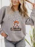 Osu Cowboys Baseball Gray Thrifted Sweatshirt