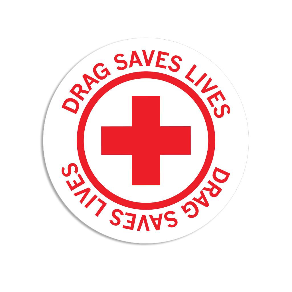Drag Saves Lives Circle Sticker