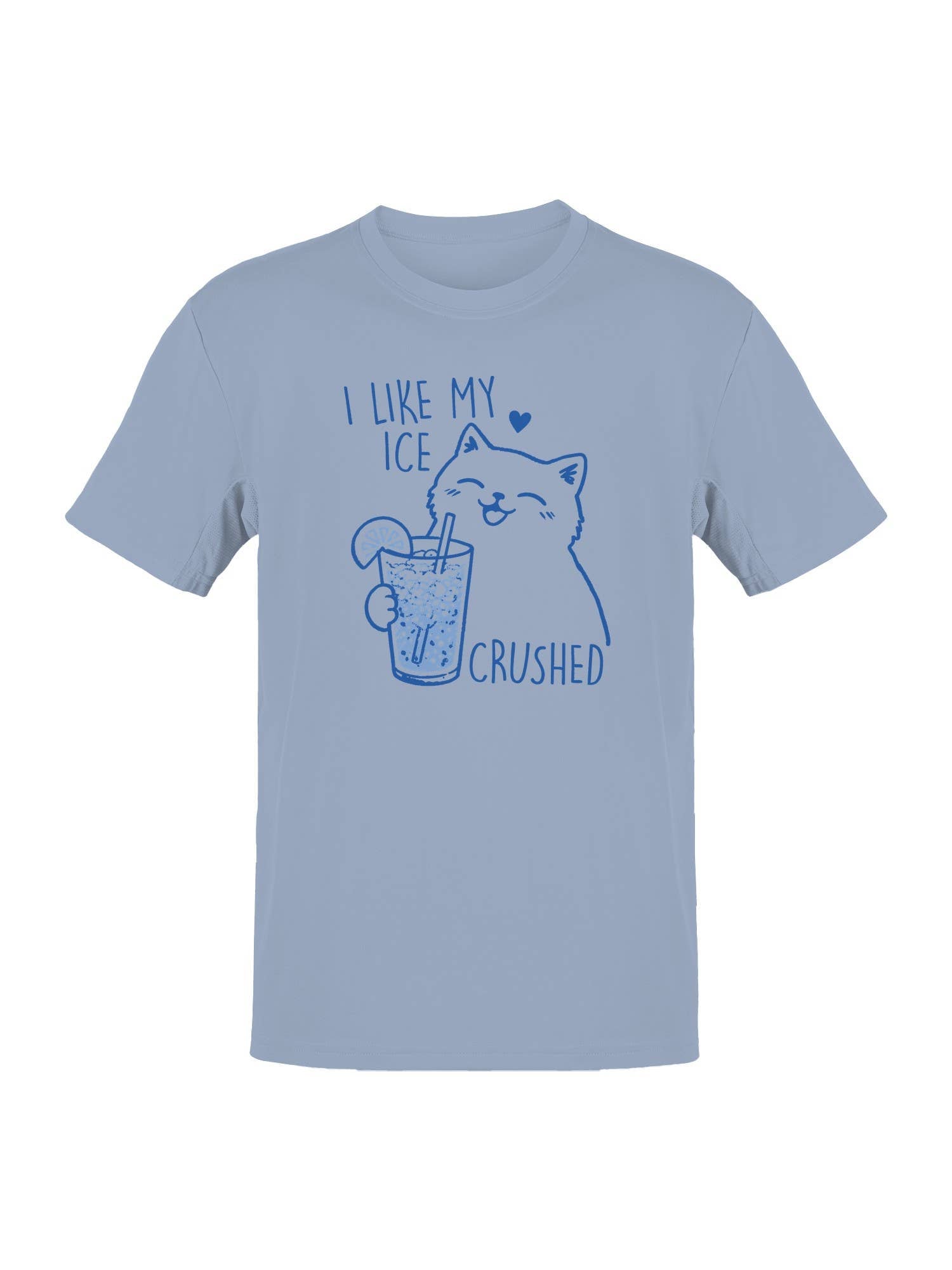 I Like My Ice Crushed Men's T-Shirt Light Blue