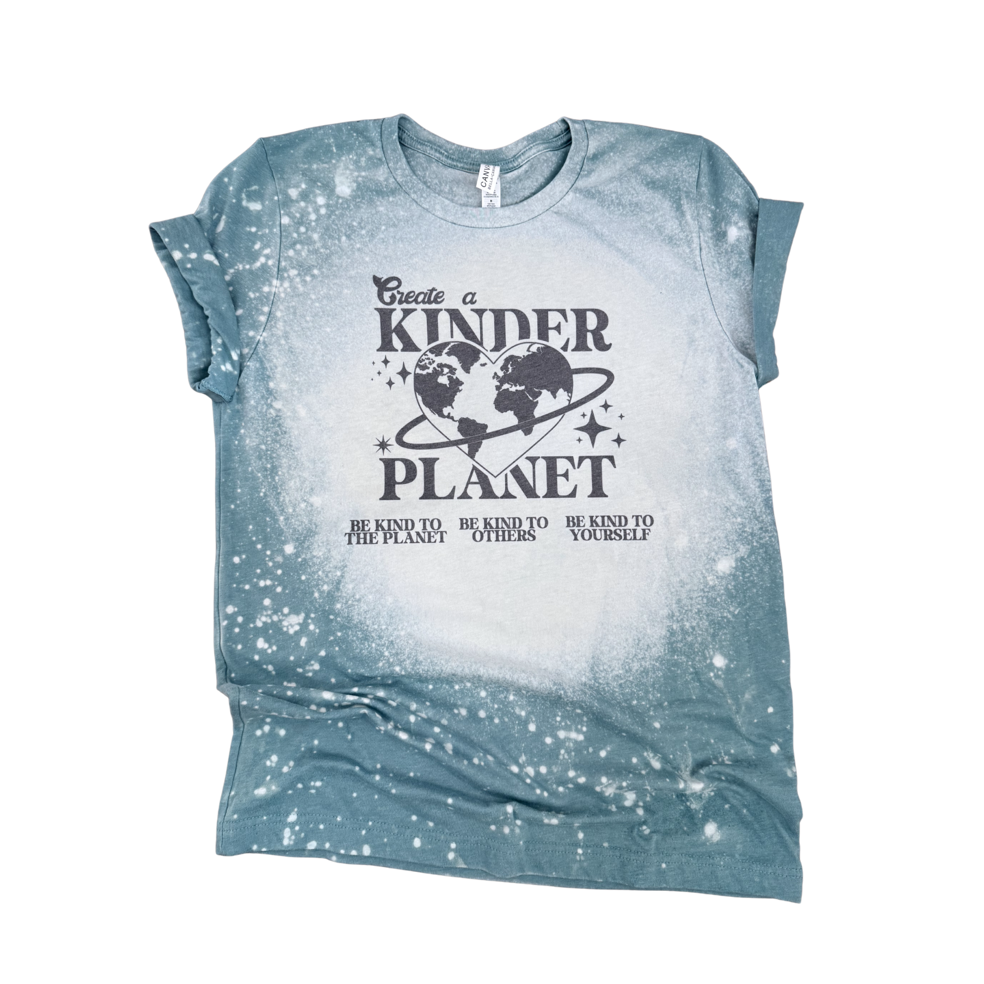 Create A Kinder Planet - Bleached Graphic Tee 🌎✨