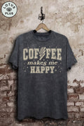 Coffee Makes Me Happy Graphic Top