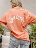 Osu Cowboys Lyric Puff Ink Orange Comfort Colors Tee