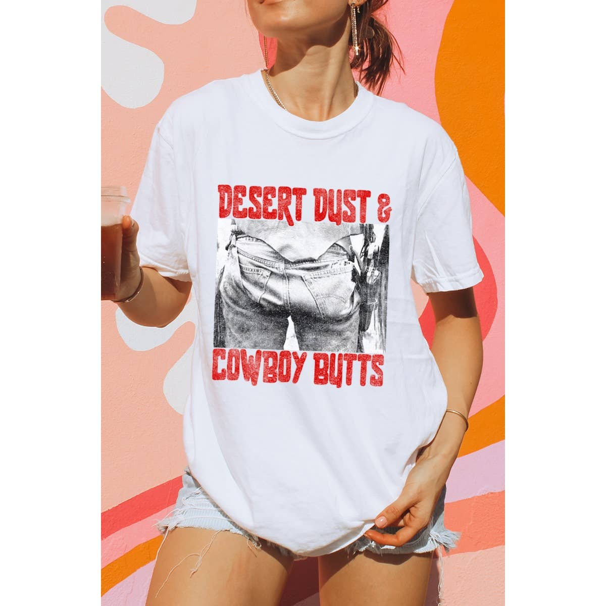 Desert Dust and Cowboy Butts Vintage Graphic Oversized Tee