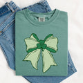 Vintage Bow, Coquette, St Patrick's Day, Shamrock, Tshirt