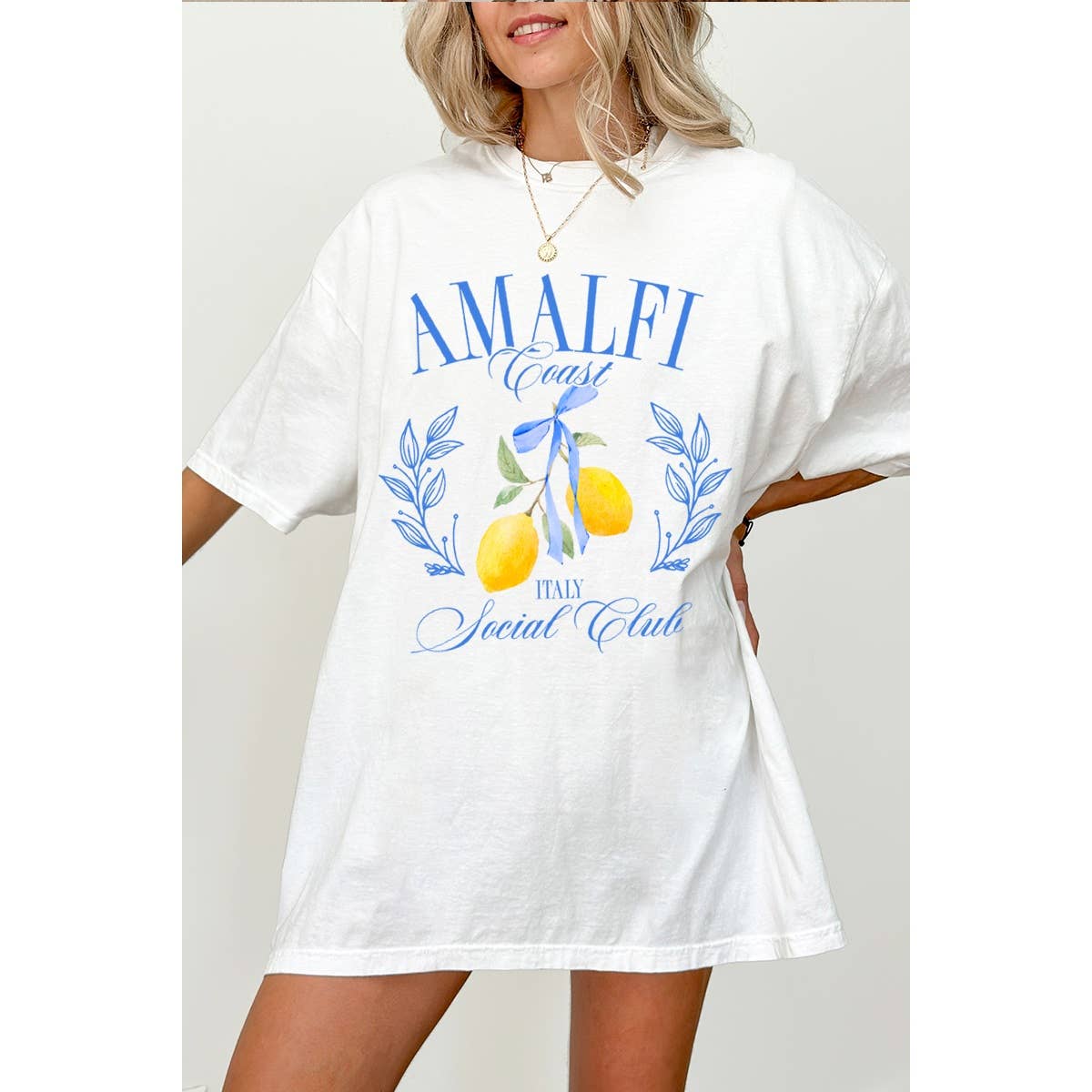 Amalfi  Coast Vintage Graphic Oversized Tee