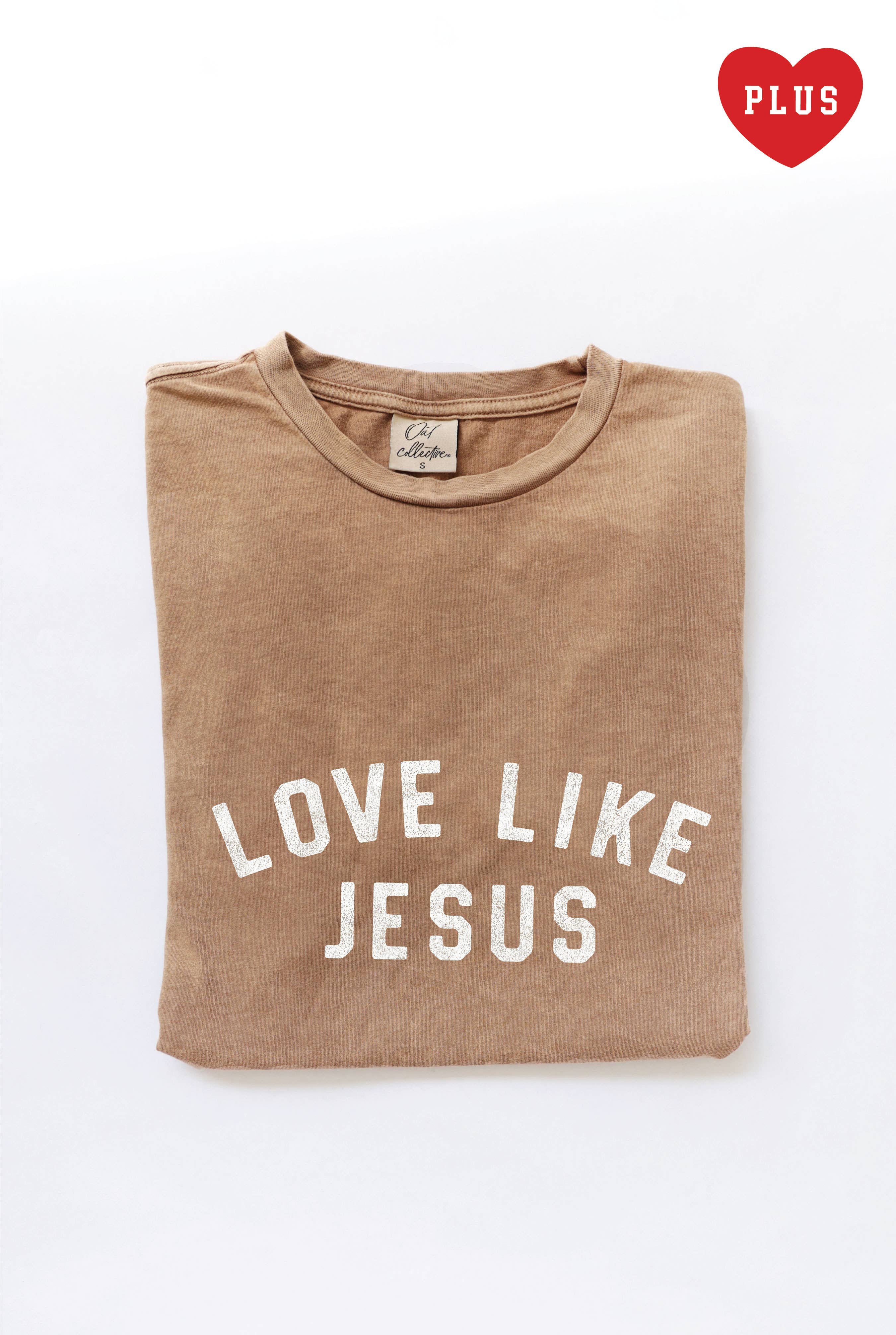 Love Like Jesus Plus Mineral Graphic Top