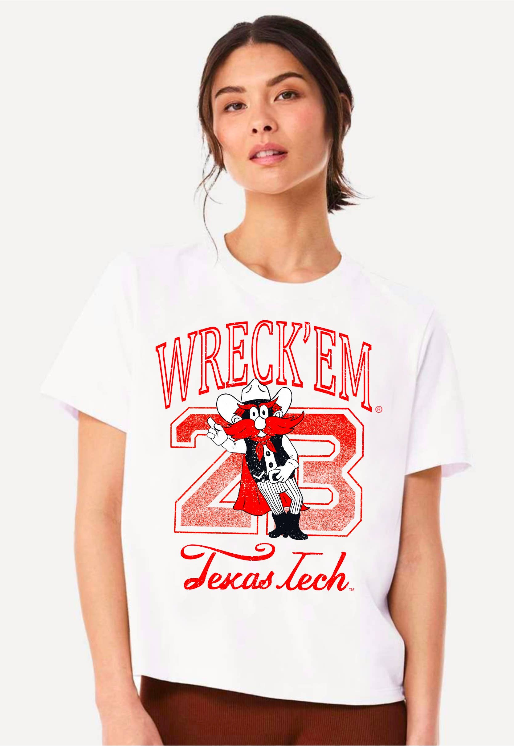 Texas Tech Red Raiders Club Mascot White Ellie Perfect Tee