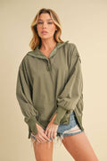 *Small Only* 9115FK Tamika Henley Sweatshirt