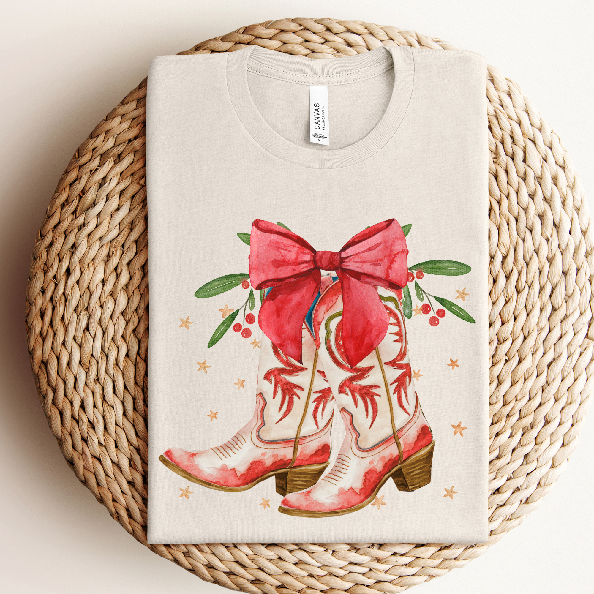 Western Boots Coquette Graphic Tee/Crew