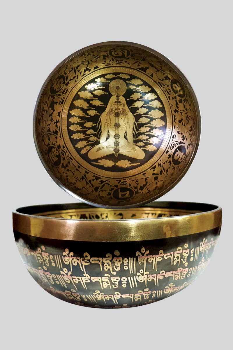 Hand-Carved Yogi Singing Bowl (SB-39)