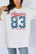 Women America Graphic Print Oversize Ss Top