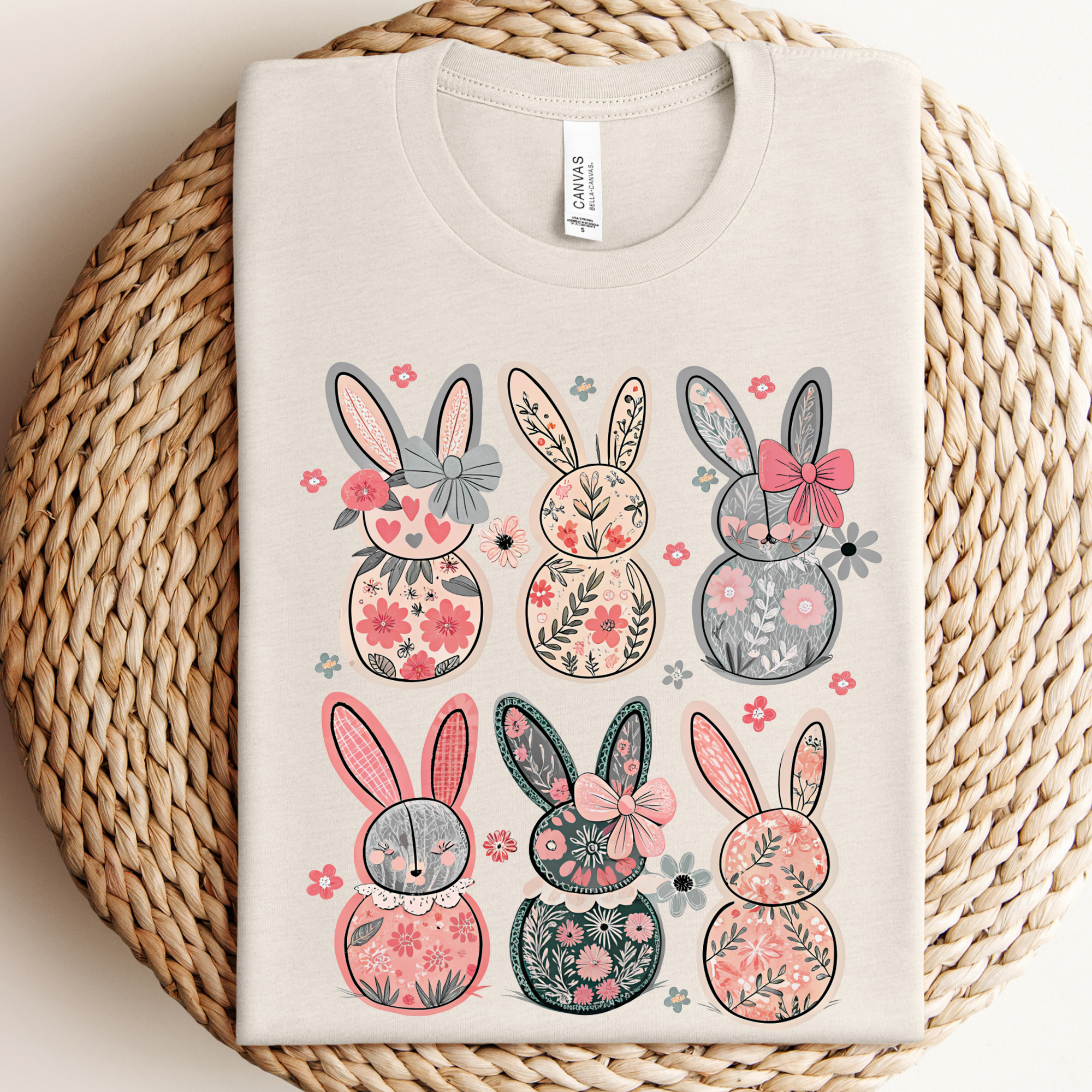Floral Easter Bunny Graphic Tee