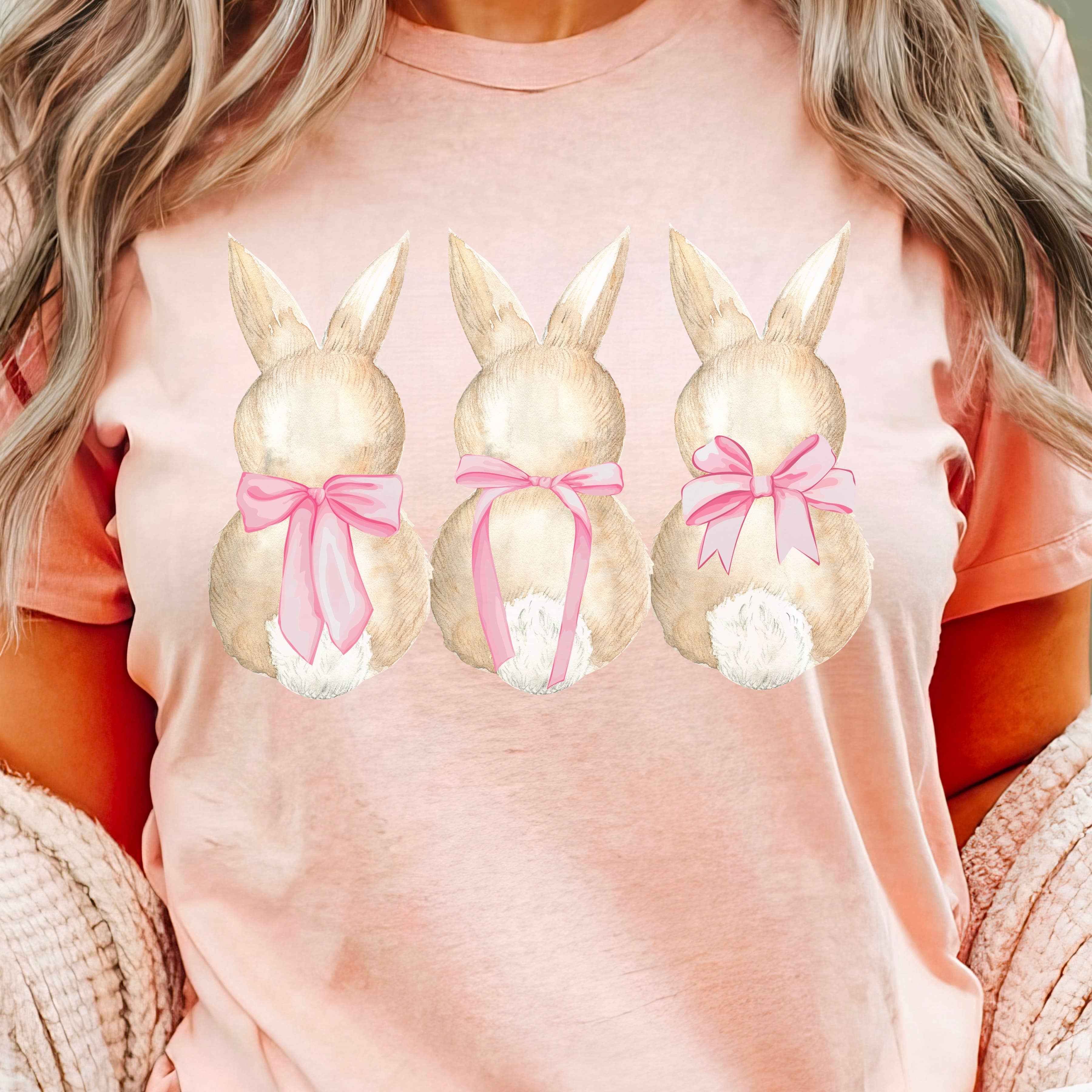 Easter Graphic Tee | Coquette Bunny Ears  | Bella Canvas