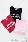 Love God Love People Puff Graphic Sweatshirt