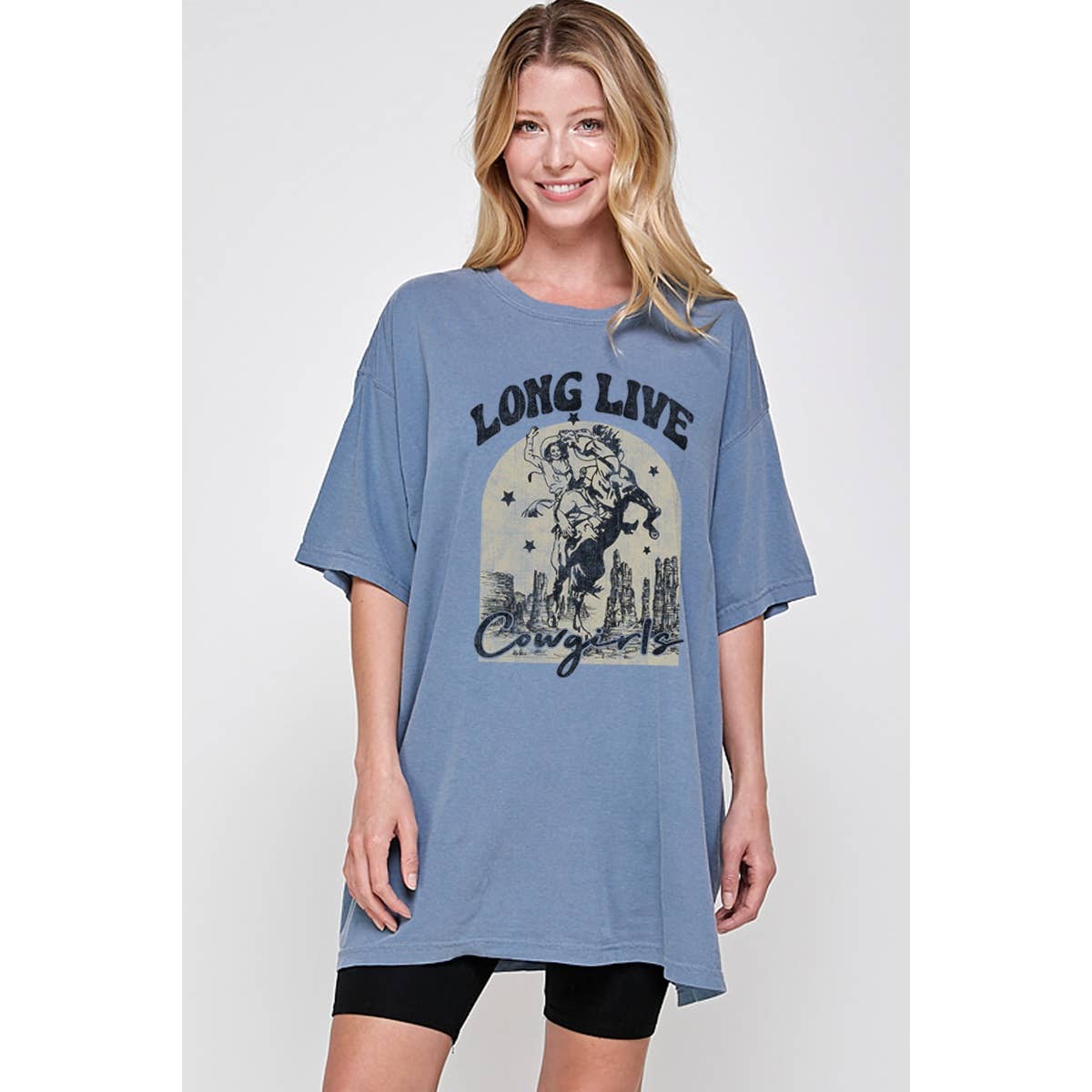Long Live Cowgirls Vintage Graphic Oversized Tee