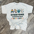 Autism Everyone Communicates Differently (Blocks) - Ash Gray