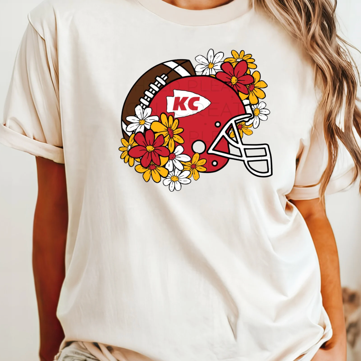 Kansas City Floral Football Tee or Sweatshirt